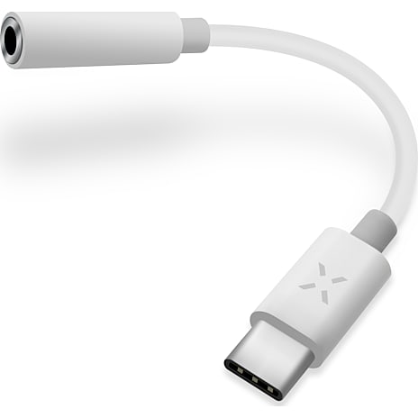 Fixed adapter USB-C til 3,5 mm - hvid 1 stk.
