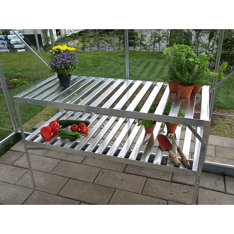 Vitavia Grønlakeret aluminiums bord med 2 hylder