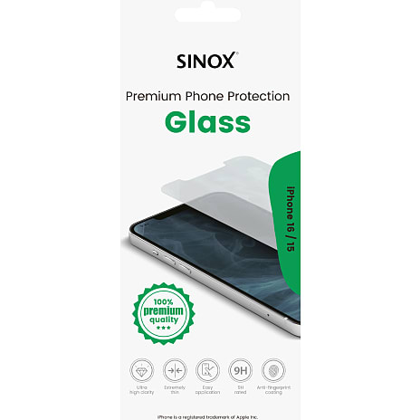 Sinox One Skærmbeskyttelse iPhone 15/16