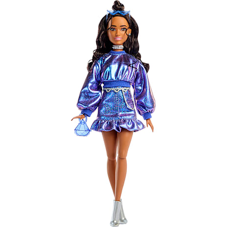 Barbie Deluxe Style Dukke Blå Glitter
