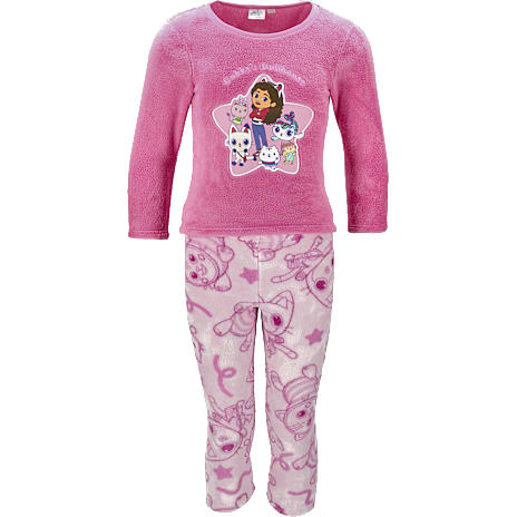 Licens Gabby's Dukkehus fleecebluse og -bukser str. 98/104 - lilla 1 stk.