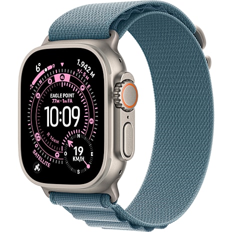 Apple Watch Ultra 3 GPS + Cell 49 mm Natural Titanium Light Blue Alpine Loop S