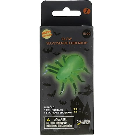 Halloween Glow Edderkop Grøn