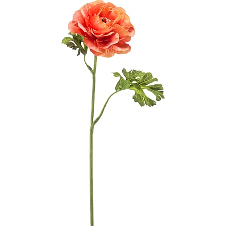 Andre mærker Kunstig blomsterstilk ranunkel orange