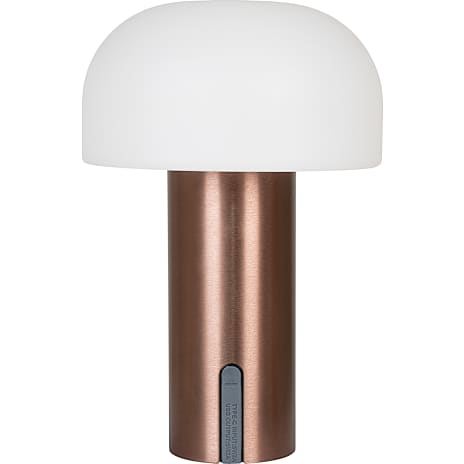 HN Soham Genopladelig Bordlampe Hvid og Kobberfarvet