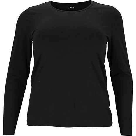 VRS Dame Slim Fit T-shirt Str. 48 Sort