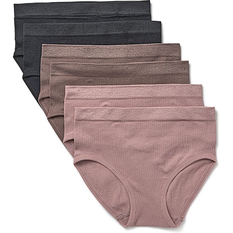 VRS Dame 6-pak Hipster Str. M/L Sort/Brun/Rosa