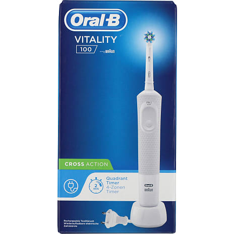 Oral-B Vitality 100 Cross Action Elektrisk Tandbørste Hvid