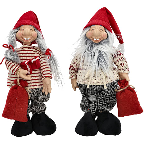 Julefryd Trolde Julemand Eller Julekone 46 cm Assorteret