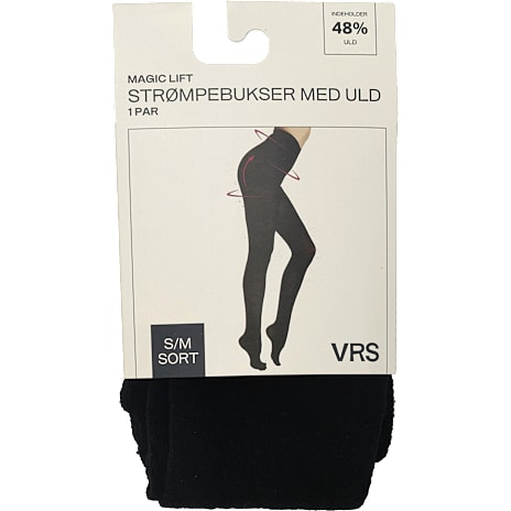 VRS dame strømpebukser Magic Lift str. L/XL, sort