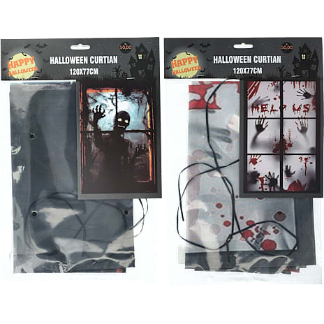 Halloween Vinduesforhæng 120x80 cm Assorteret