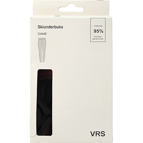 VRS Dame Skiunderbukser Sort Str. 2XL