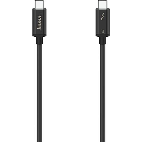Hama USB-C Thunderbolt-3 Kabel 40 Gbit/s 5K 0,5 meter