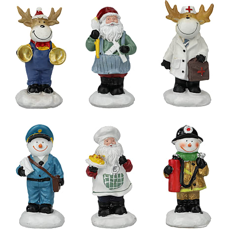 Julefryd Julefigur Julemand/Snemand/Elg Højde 8,3 cm