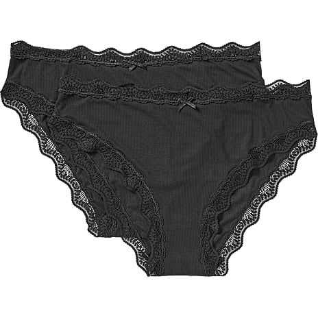 VRS dame 2-pak tai trusser str. 48 - sort 1 stk.