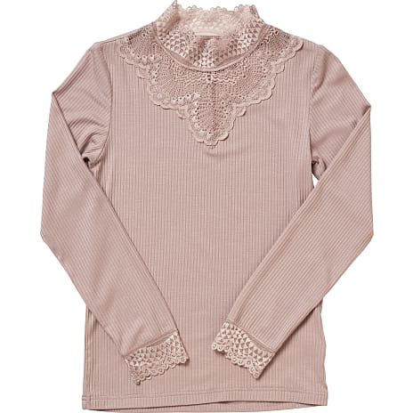 VRS Børne Blondebluse Str. 134/140 Gammelrosa