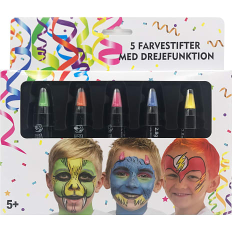 Ansigtsmaling 5 Stifter Med Drejefunktion