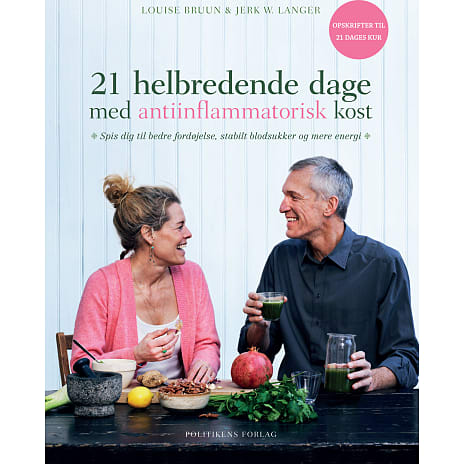 Politikens Forlag 21 helbredende dage med antiinflammatorisk kost - Jerk Langer og Louise Bruun 1 stk.