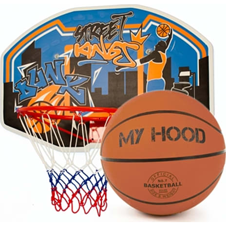 Euro Play My Hood Basketkurv på Plade med Bold