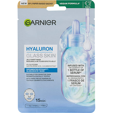 Garnier Glass Skin Jelly Sheet Mask med Hyaluronsyre