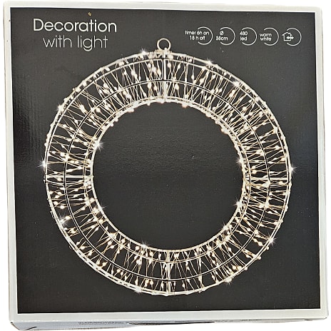 LED Wire Krans Ø35 cm Varm Hvid