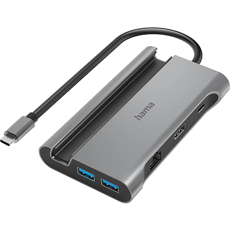 HAMA USB-C Hub 7 Sort