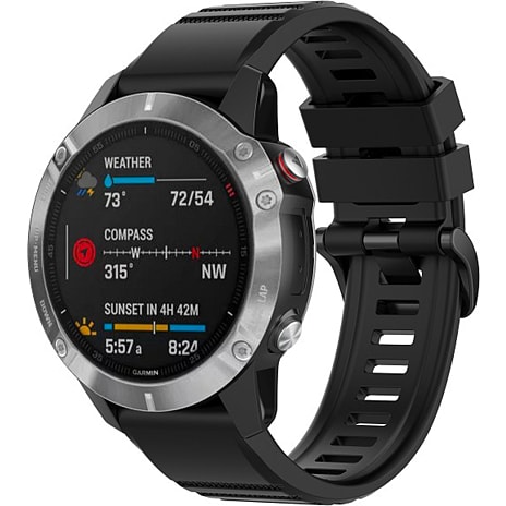Fixed Silikonerem til Garmin Smartwatch Sort