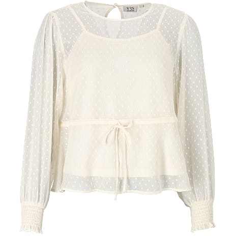 VRS Dame Chiffon Bluse Str. L Beige