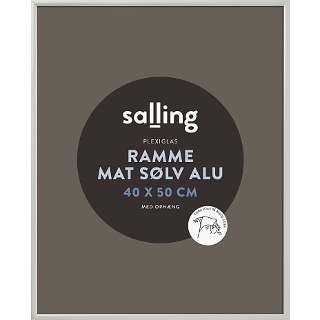Salling Mat sølvfarvet ramme plexiglas