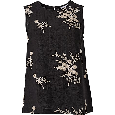 VRS Dame Top Med Broderi Str. 2XL Sort