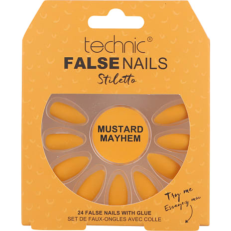 Technic Kunstige Negle Mustard