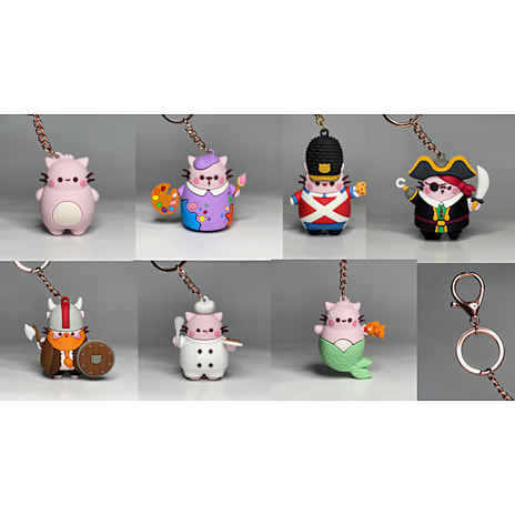 Pembe the Pink Cat Nøglering Assorteret