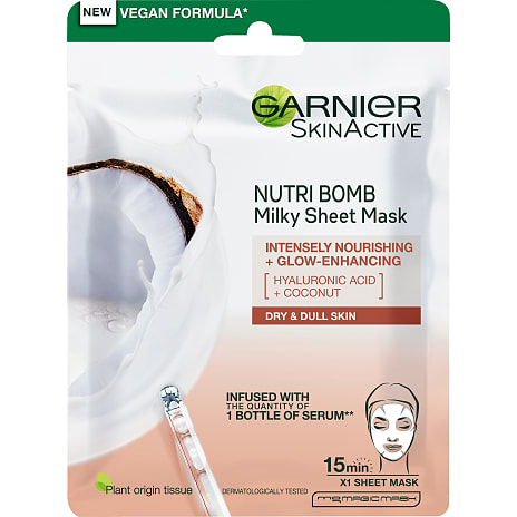 Garnier Ansigtsmaske m. kokosnød og hyaluronsyre