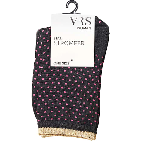 VRS Dame Glimmerstrømper Str. Onesize Prikket