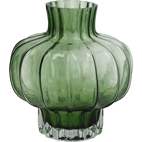 Glasvase 22 cm grøn