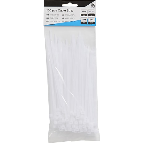 HomeFixer strips 100 stk - hvid 1 stk.