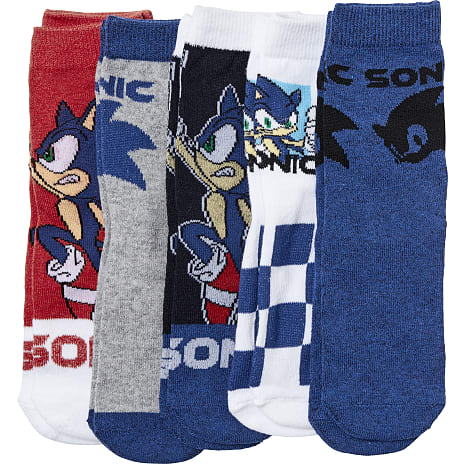 Sonic Børne 5-pak Strømper Str. 31/34 Multifarvet