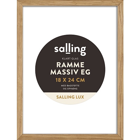 Salling Ramme i massiv eg m. glas - 18x24 cm 1 stk.
