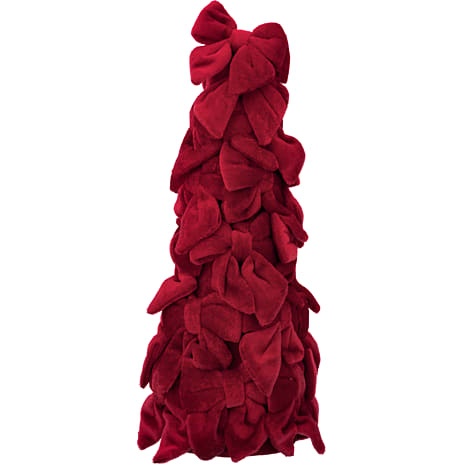 Julefryd Juletræ Med Veloursløjfer Højde 40 cm Bordeaux