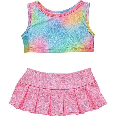 Build-A-Bear Top og Nederdel Pink