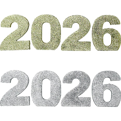 Borddekoration 2026 Sølv/Guld Assorteret