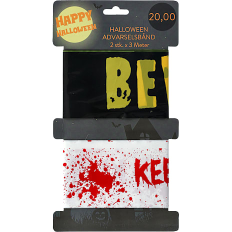 Halloween Advarselsbånd 3 m 2-pak Multifarvet