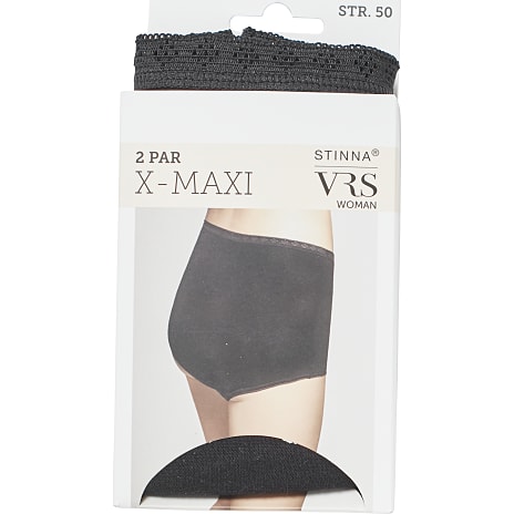 VRS dame 2-pak x-maxi trusse str. 54 - sort 1 stk.