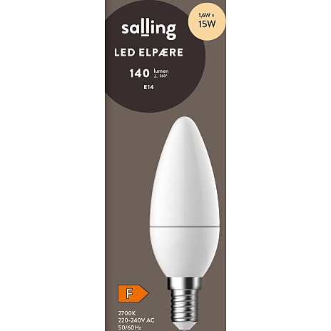 Salling LED Kertepære 1,6W Varmt Hvidt Lys