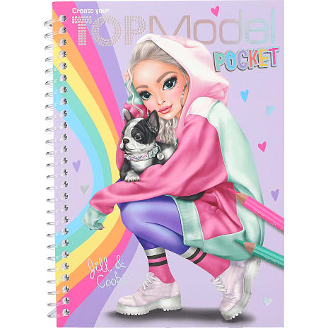 TOPModel Jill og Cookie lommemalebog 1 stk.