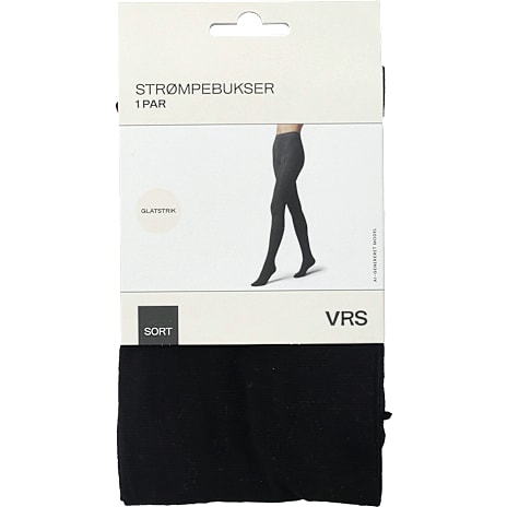 VRS Dame Strømpebukser Med 35% Uld Str. L/XL Sort