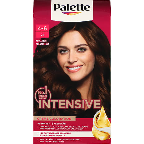 Palette Intensive Creme Coloration permanent hårfarve 4-6 21 Moccabrun 1 stk.