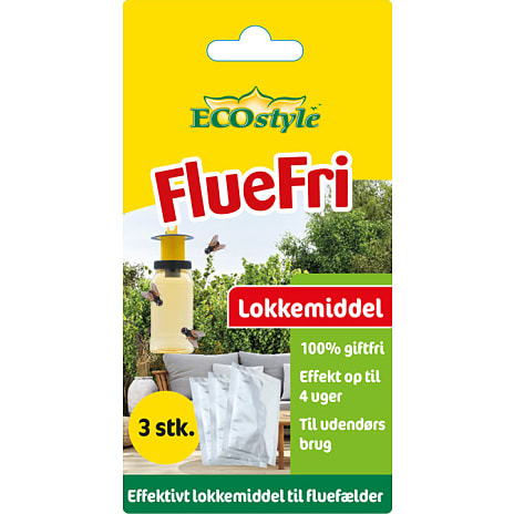 ECOstyle Fluefri Lokkemiddel Genopfyldning Fælde 3-pak