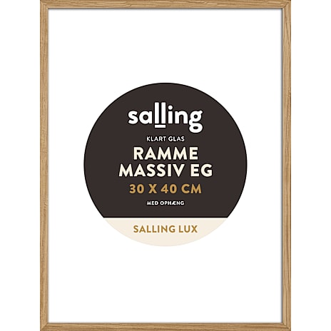 Salling Ramme i massiv eg m. glas - 30x40 cm 1 stk.