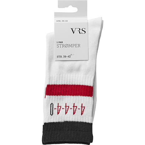 VRS Unisex Tennisstrømper Str. 35/38 Hvid